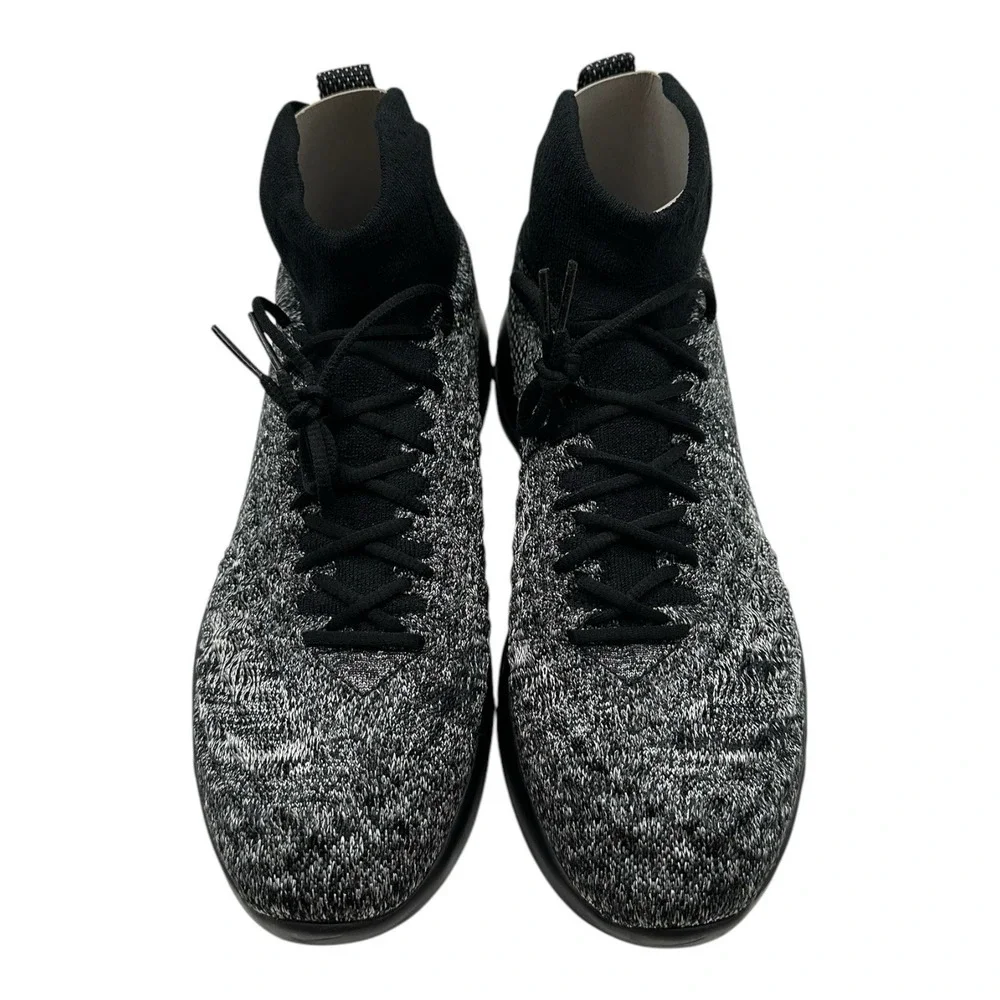 Nike Lunar Magista II Flyknit FC Shoes Mens 9 Black White Sneakers 876385-001‎